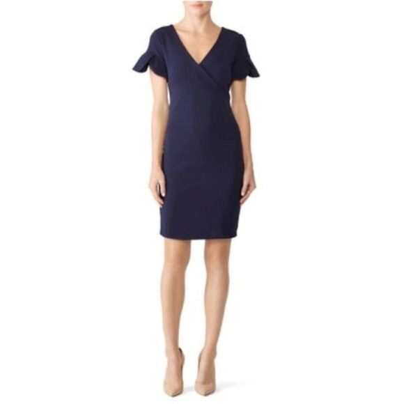 Alexia Admor Navy Tulip Business Career Cocktail Dress Small - Picture 1 of 7